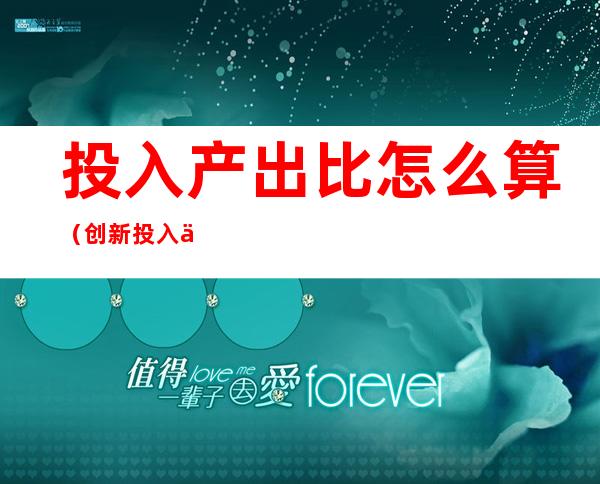投入产出比怎么算(创新投入产出比怎么算)