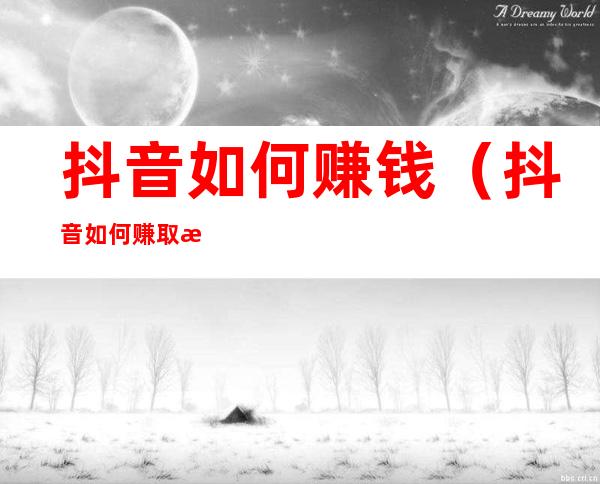 抖音如何赚钱（抖音如何赚取流量费）