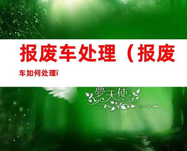 报废车处理(报废车如何处理)