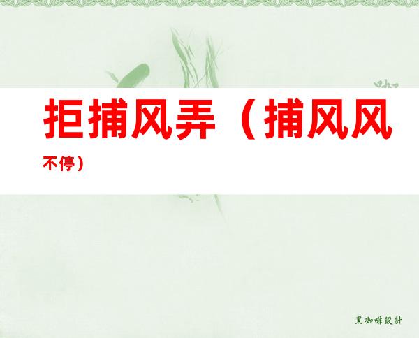 拒捕风弄（捕风风不停）