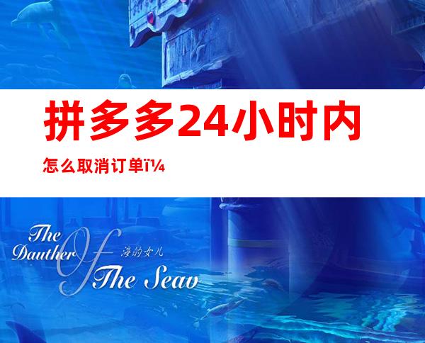 拼多多24小时内怎么取消订单(拼多多24小时内如何取消拼单)