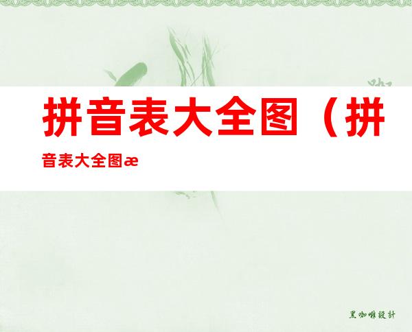拼音表大全图(拼音表大全图 拼读)