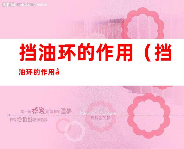 挡油环的作用(挡油环的作用原理构造和安装位置如何)
