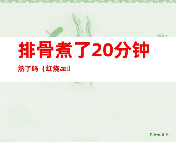 排骨煮了20分钟熟了吗(红烧排骨煮了20分钟熟了吗)
