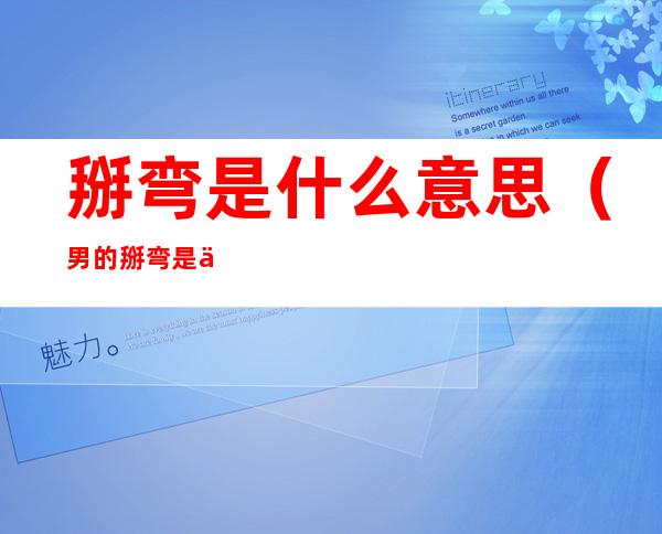 掰弯是什么意思（男的掰弯是什么意思）