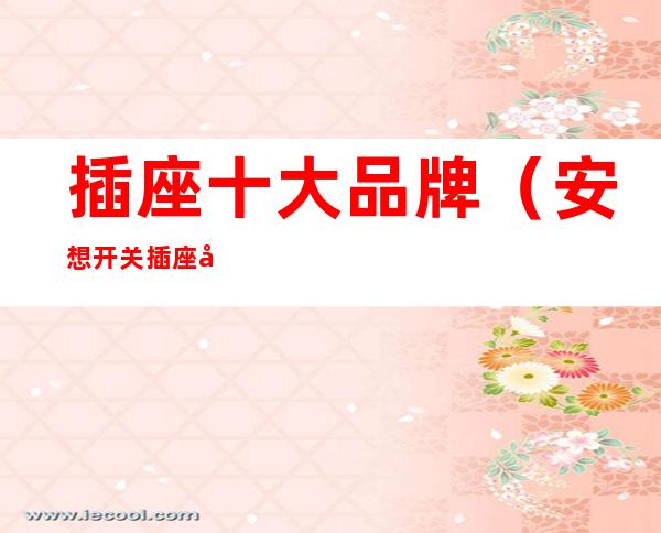 插座十大品牌(安想开关插座十大品牌)