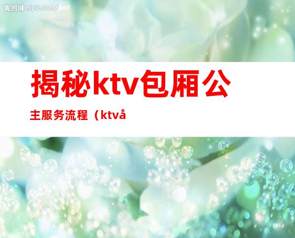 揭秘ktv包厢公主服务流程（ktv包厢公主做什么的）