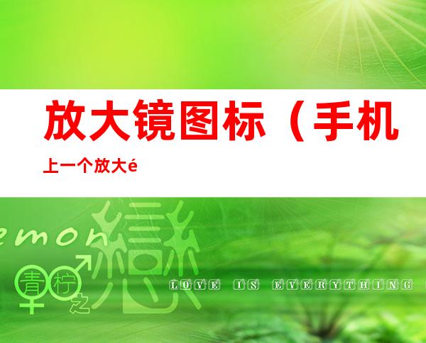放大镜图标（手机上一个放大镜图标）