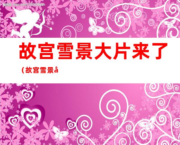 故宫雪景大片来了(故宫雪景大片来了搭)