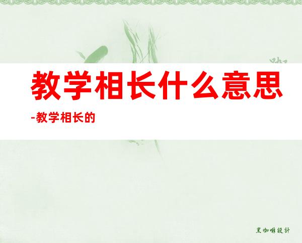 教学相长什么意思-教学相长的译文