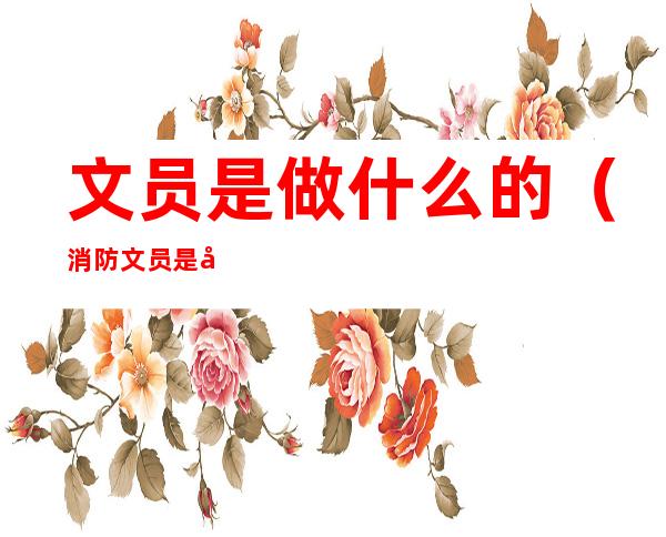 文员是做什么的(消防文员是做什么的)