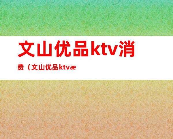 文山优品ktv消费（文山优品ktv消费多少）