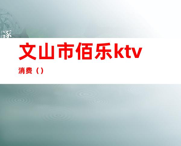 文山市佰乐ktv消费()