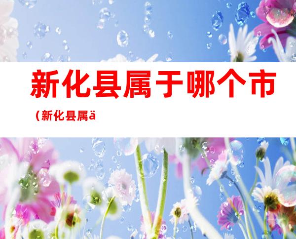 新化县属于哪个市(新化县属于那个省那个市)