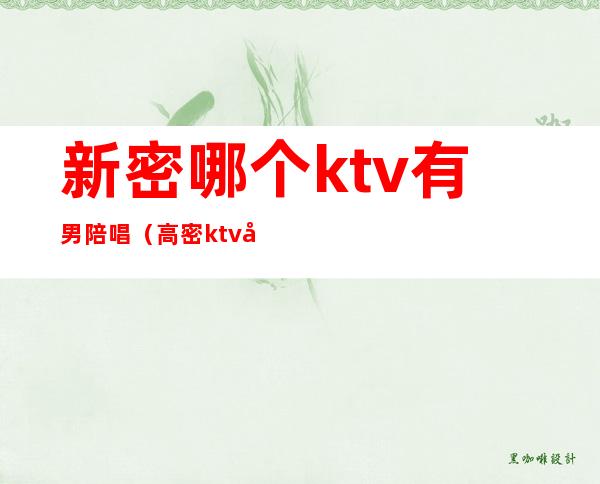 新密哪个ktv有男陪唱(高密ktv哪里有陪唱歌的)