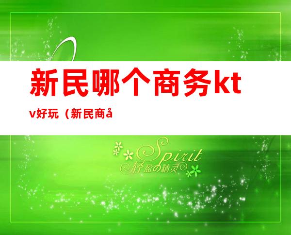 新民哪个商务ktv好玩(新民商务ktv都有哪些消费)