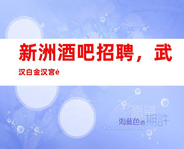 新洲酒吧招聘,武汉白金汉宫面试简单,福利待遇好