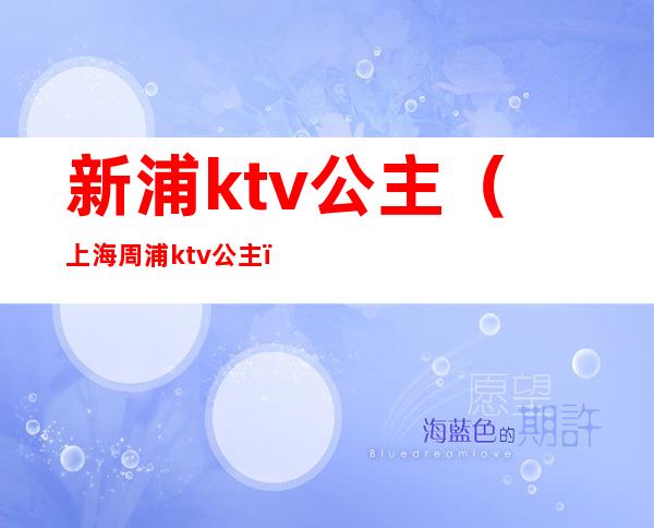 新浦ktv公主(上海周浦ktv公主)