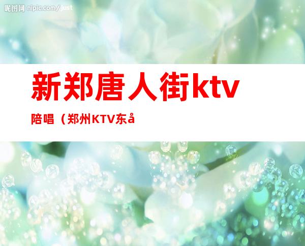 新郑唐人街ktv陪唱(郑州KTV东区陪唱的)