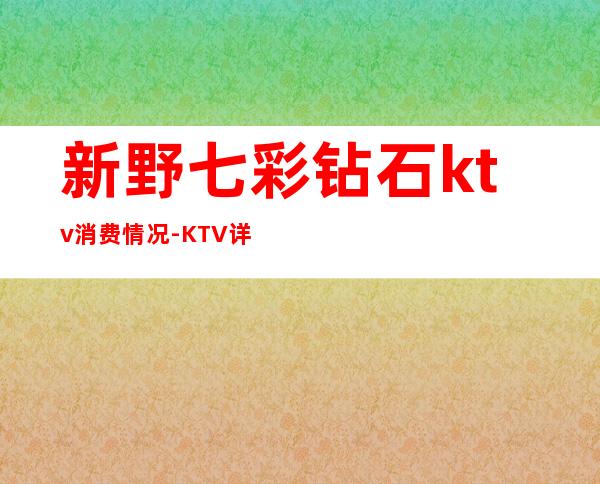 新野七彩钻石ktv消费情况-KTV详细消费情况?