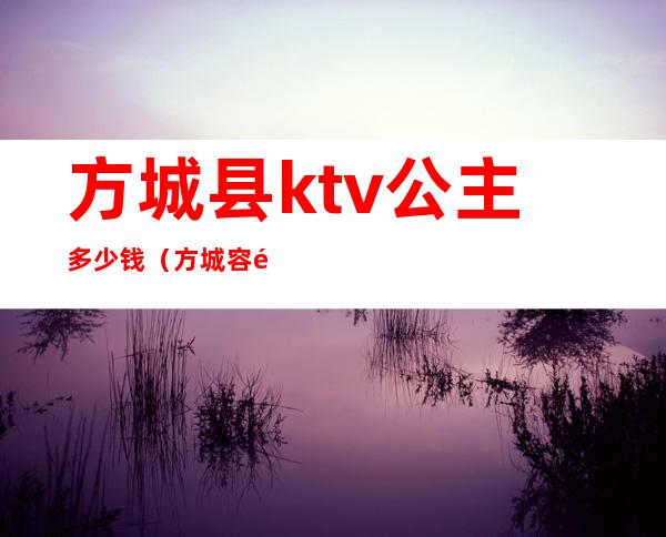 方城县ktv公主多少钱(方城容锦酒店ktv公主)