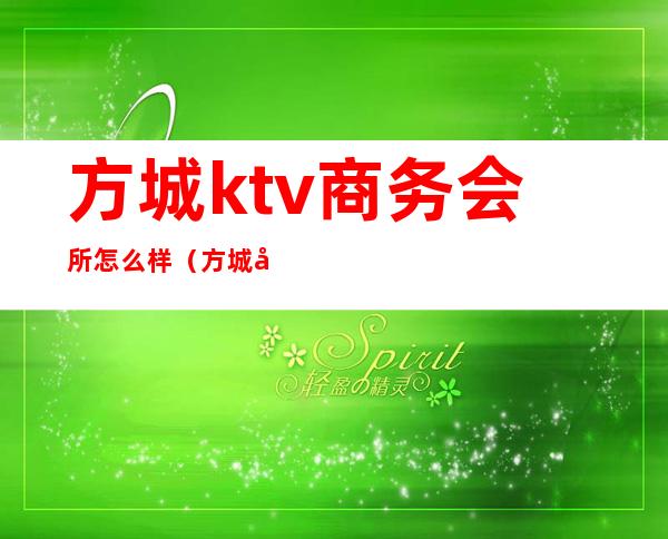 方城ktv商务会所怎么样(方城哪个ktv好点)