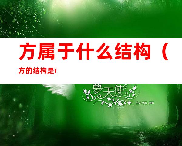 方属于什么结构（方的结构是）
