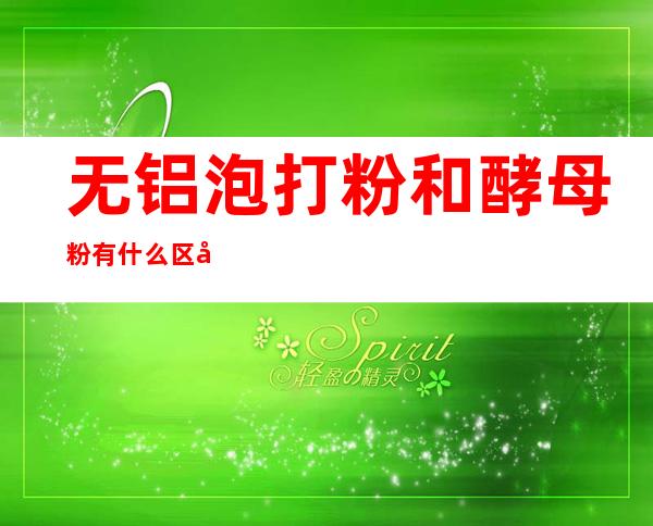 无铝泡打粉和酵母粉有什么区别(无铝泡打粉百科)