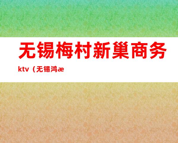 无锡梅村新巢商务ktv(无锡鸿梅新城)