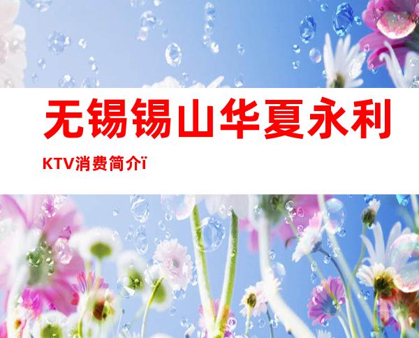 无锡锡山华夏永利KTV消费简介，华夏永利KTV攻略玩法。