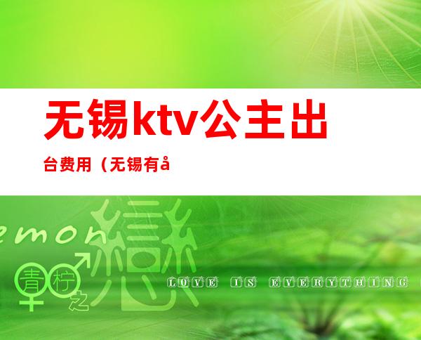无锡ktv公主出台费用(无锡有公主的ktv)