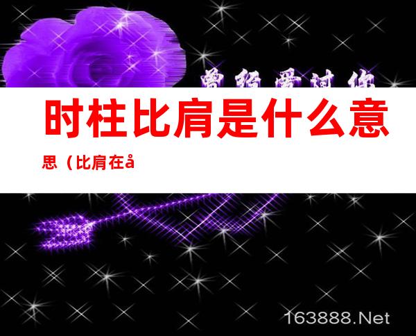 时柱比肩是什么意思(比肩在年柱和时柱)