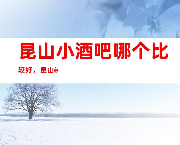 昆山小酒吧哪个比较好，昆山较大的酒吧信息订房网