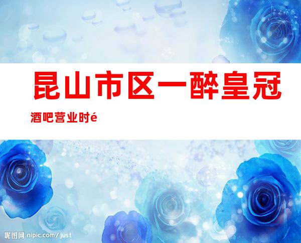 昆山市区一醉皇冠酒吧营业时间，酒水包厢价格消费表。