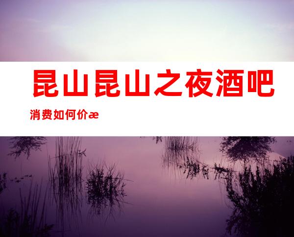 昆山昆山之夜酒吧消费如何价格多少，节目好玩吗？