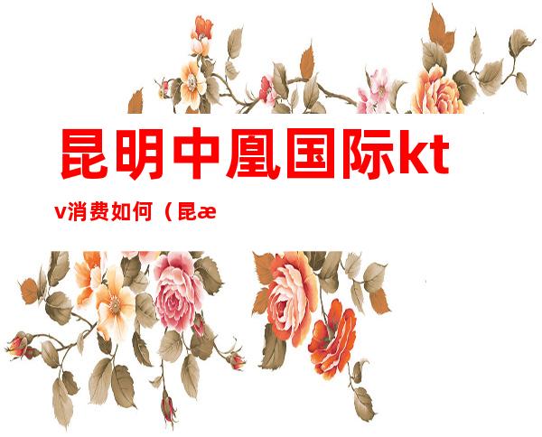 昆明中凰国际ktv消费如何(昆明中凰ktv娱乐会所)