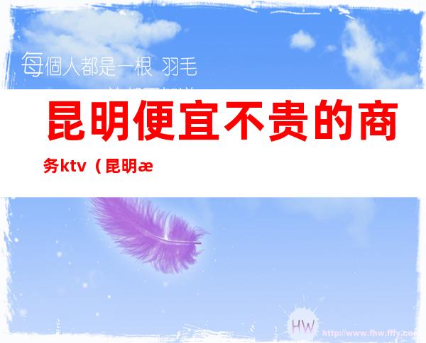昆明便宜不贵的商务ktv(昆明消费低吗)