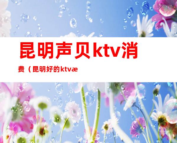 昆明声贝ktv消费(昆明好的ktv有哪几家)