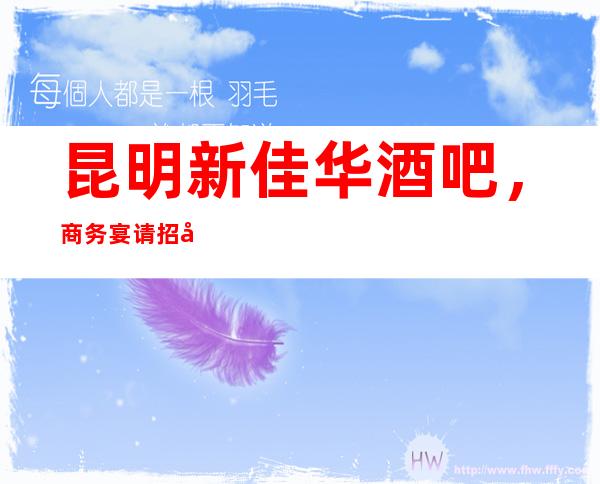 昆明新佳华酒吧，商务宴请招待客户的好地方