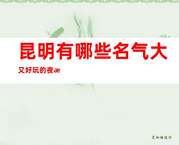 昆明有哪些名气大又好玩的夜总会ktv-好玩的是哪家