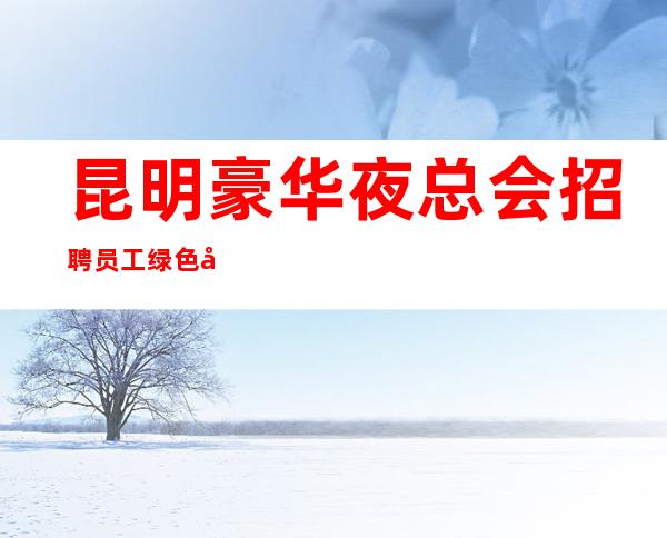 昆明豪华夜总会招聘员工 绿色场所没有不良服务 起