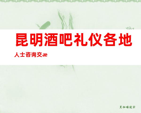 昆明酒吧礼仪各地人士咨询交流