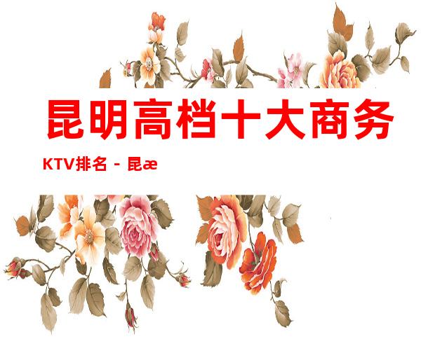 昆明高档十大商务KTV排名－昆明高档夜总会KTV预定