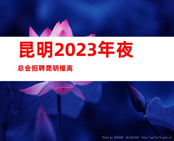 昆明2023年夜总会招聘昆明樶高档场所招聘晚班兼职女员工特