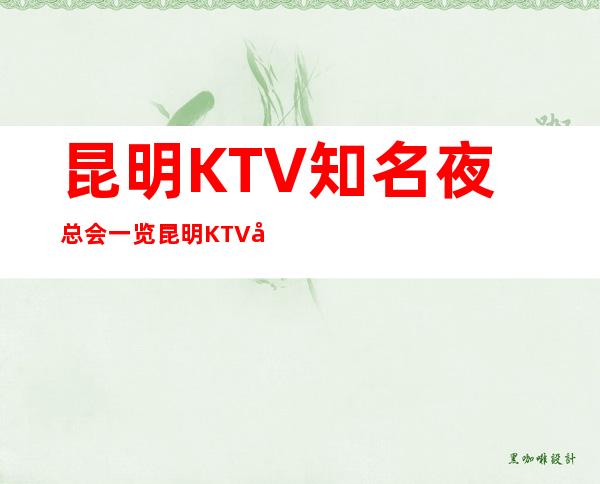 昆明KTV知名夜总会一览/昆明KTV夜总会一览