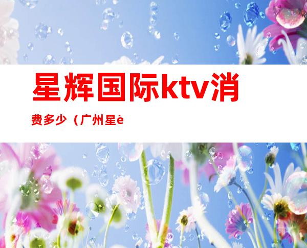 星辉国际ktv消费多少(广州星辉国际ktv怎么样)