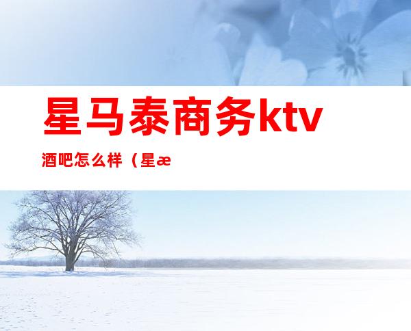 星马泰商务ktv酒吧怎么样(星沙商务KTV)