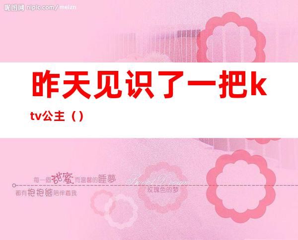 昨天见识了一把ktv公主()