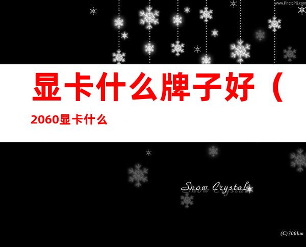 显卡什么牌子好（2060显卡什么牌子好）