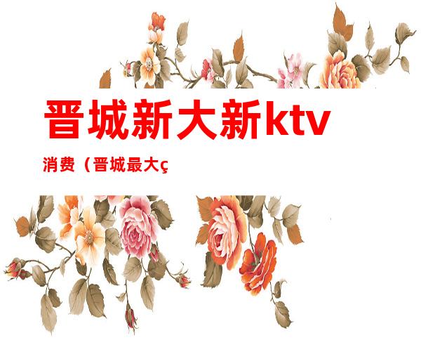 晋城新大新ktv消费(晋城最大的KTV)